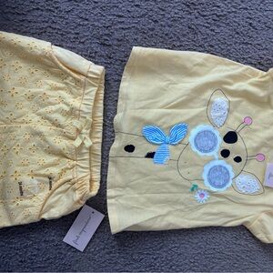 Cute Yellow Toddler Set with Giraffe Design